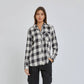 Gingham Pattern Flannel Shirt