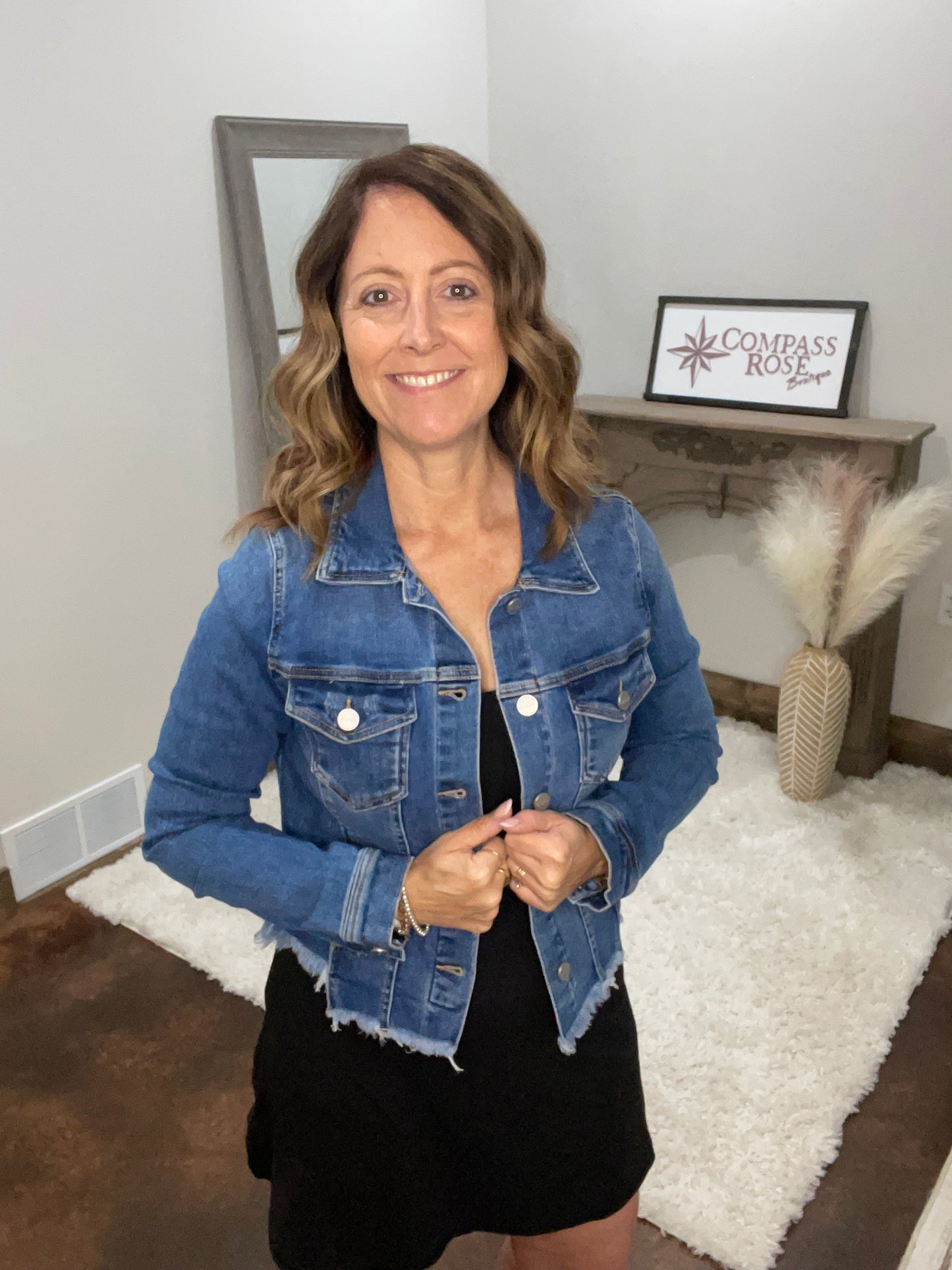 Fray Hem Denim Jacket