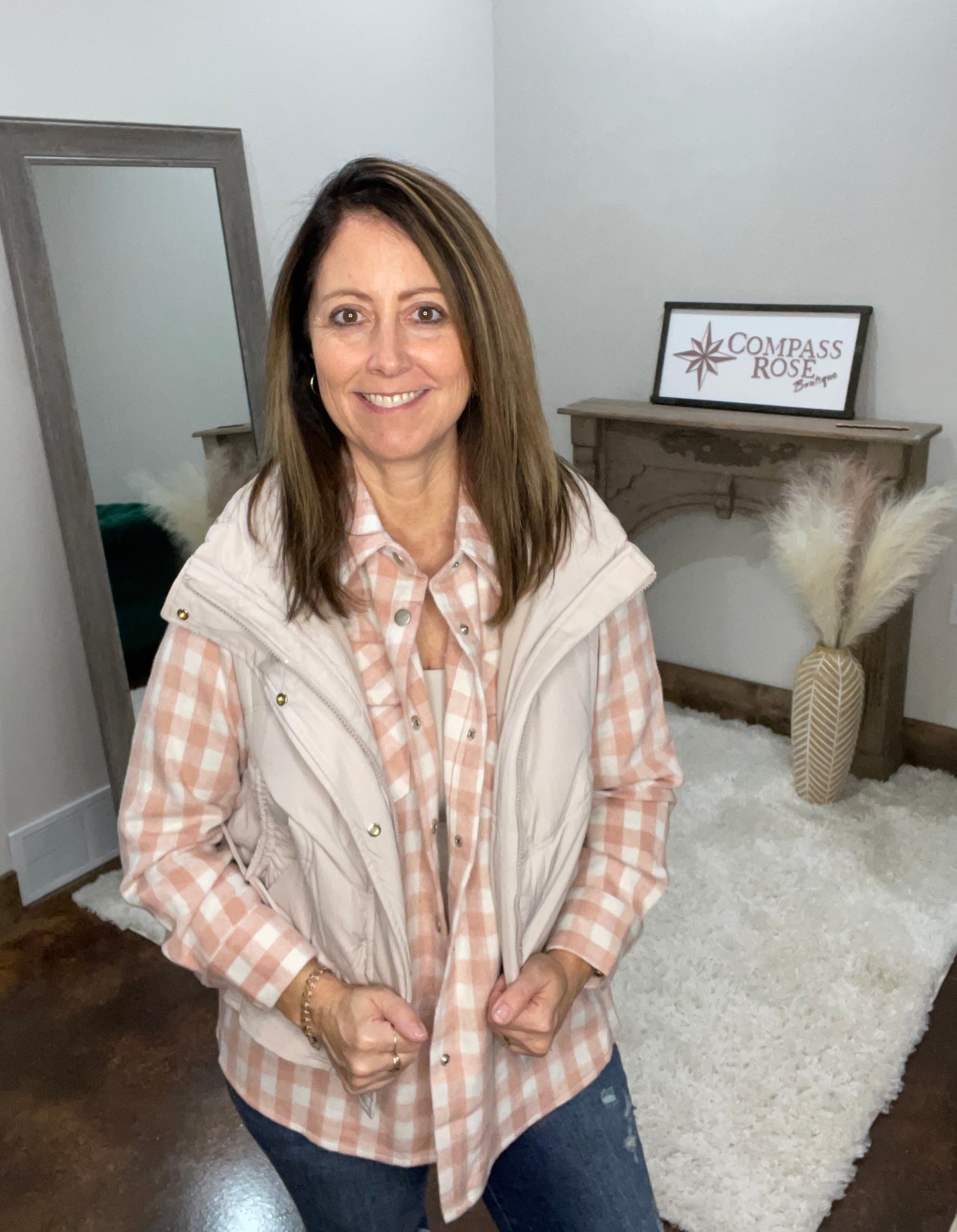 High Neck Quilting Puffer Vest