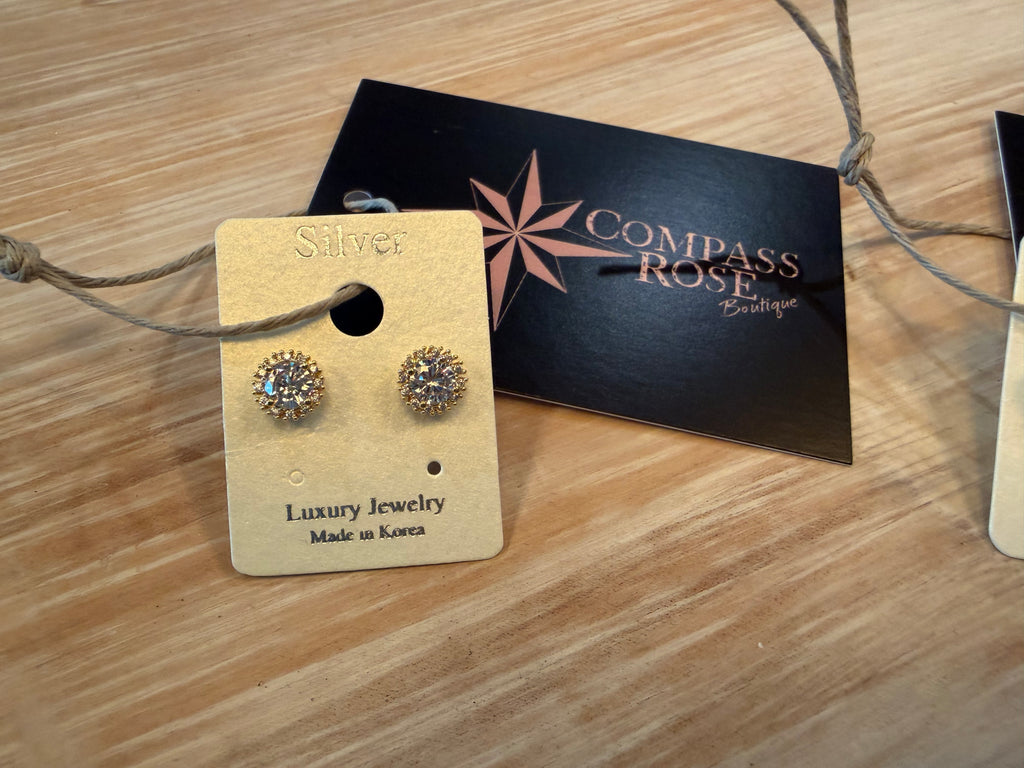 Circle Glitz CZ Earrings