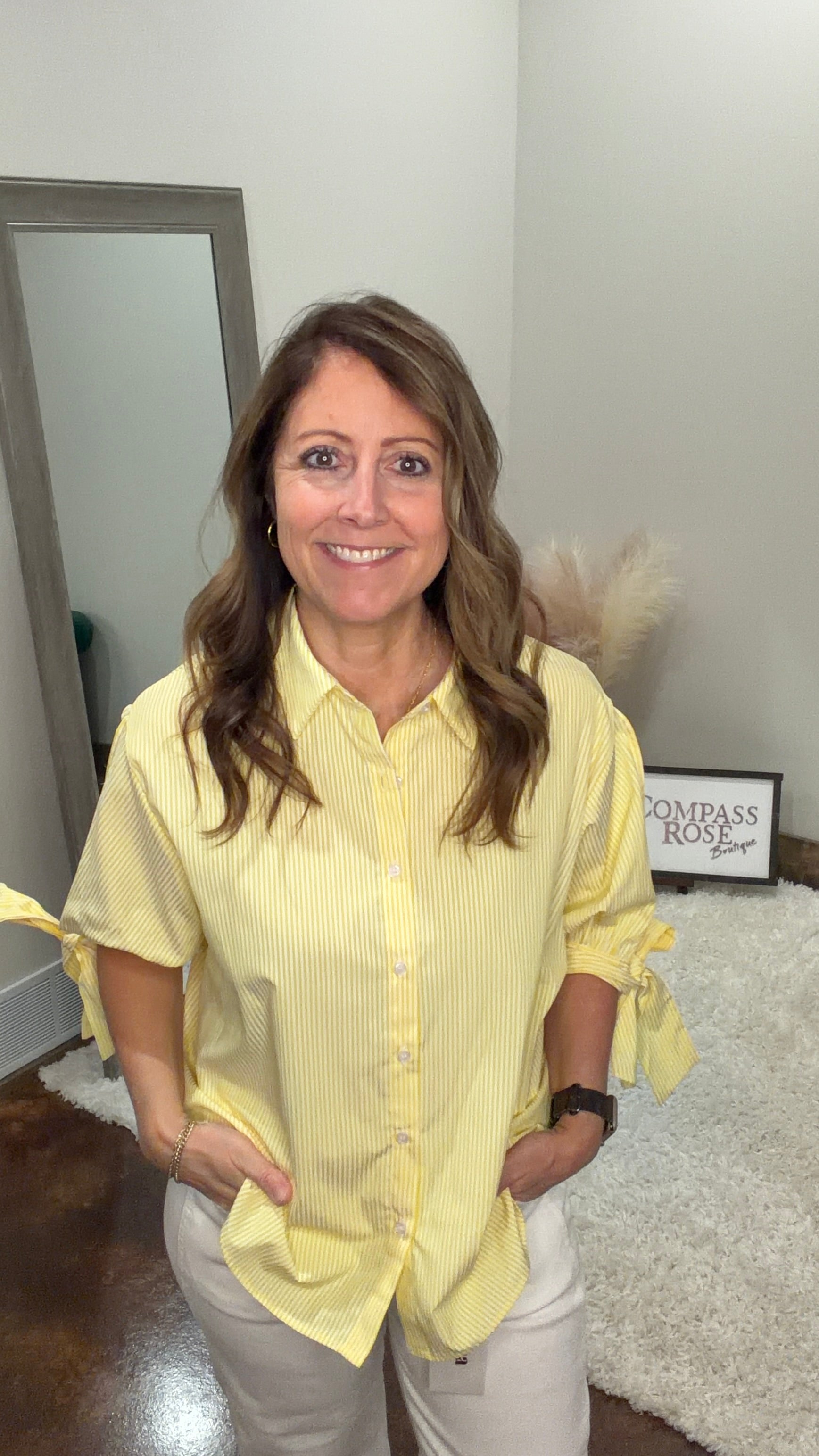 Bow Tie Sleeve Blouse