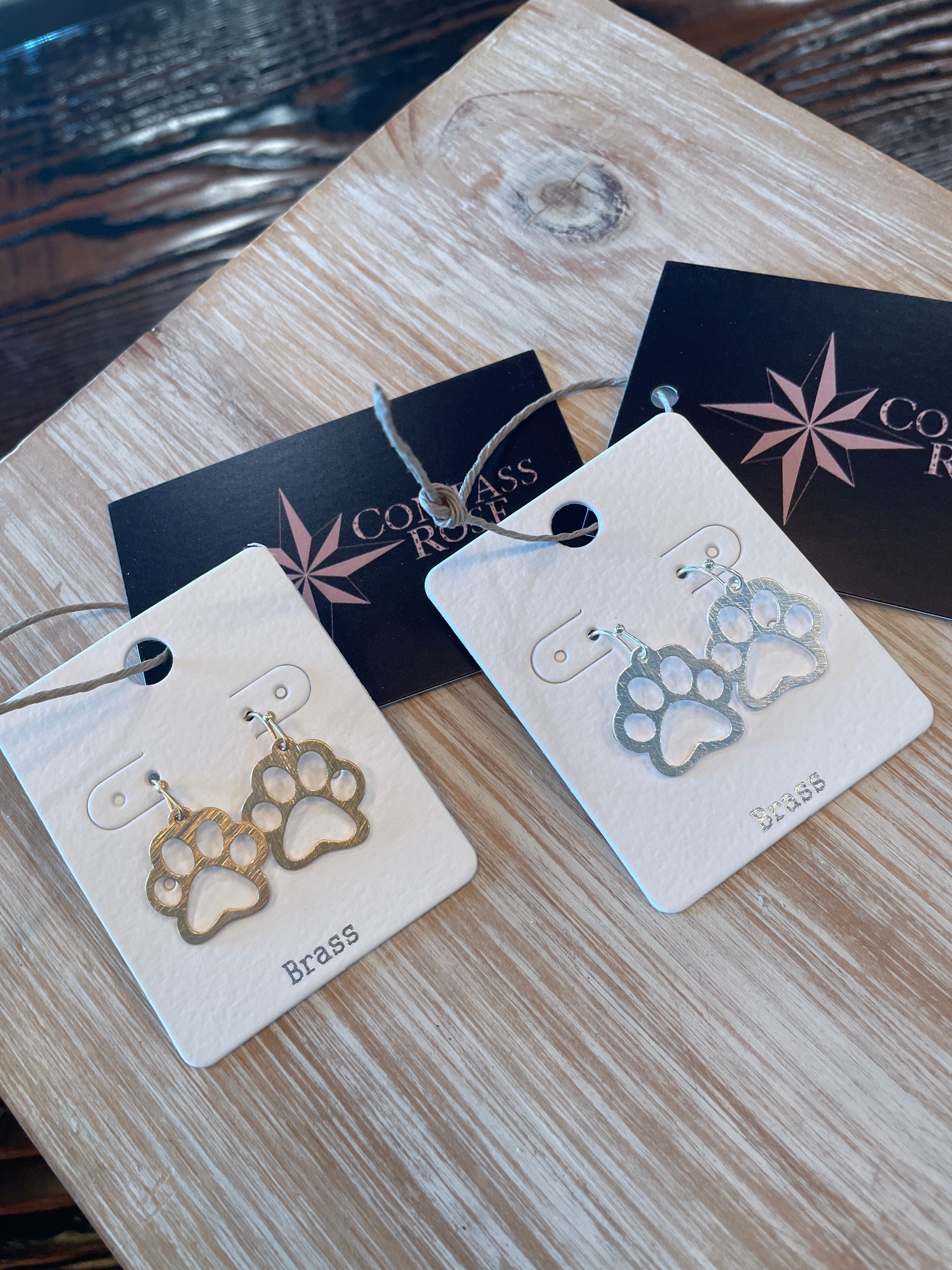 Paw Print Dangle Earrings
