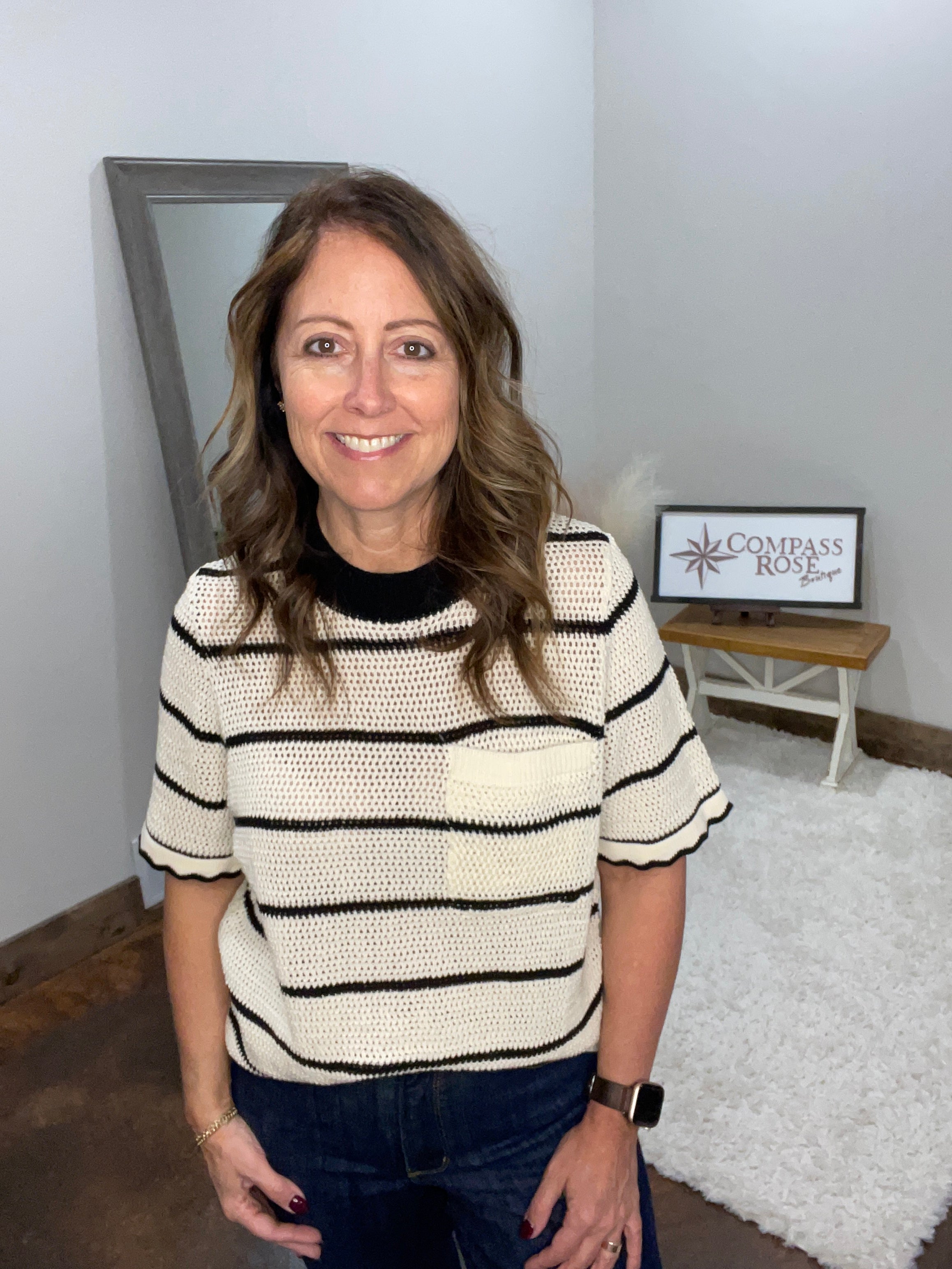 Short-Sleeve Knit Top