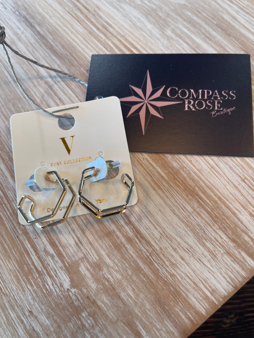 Hexagon Hoop Earrings