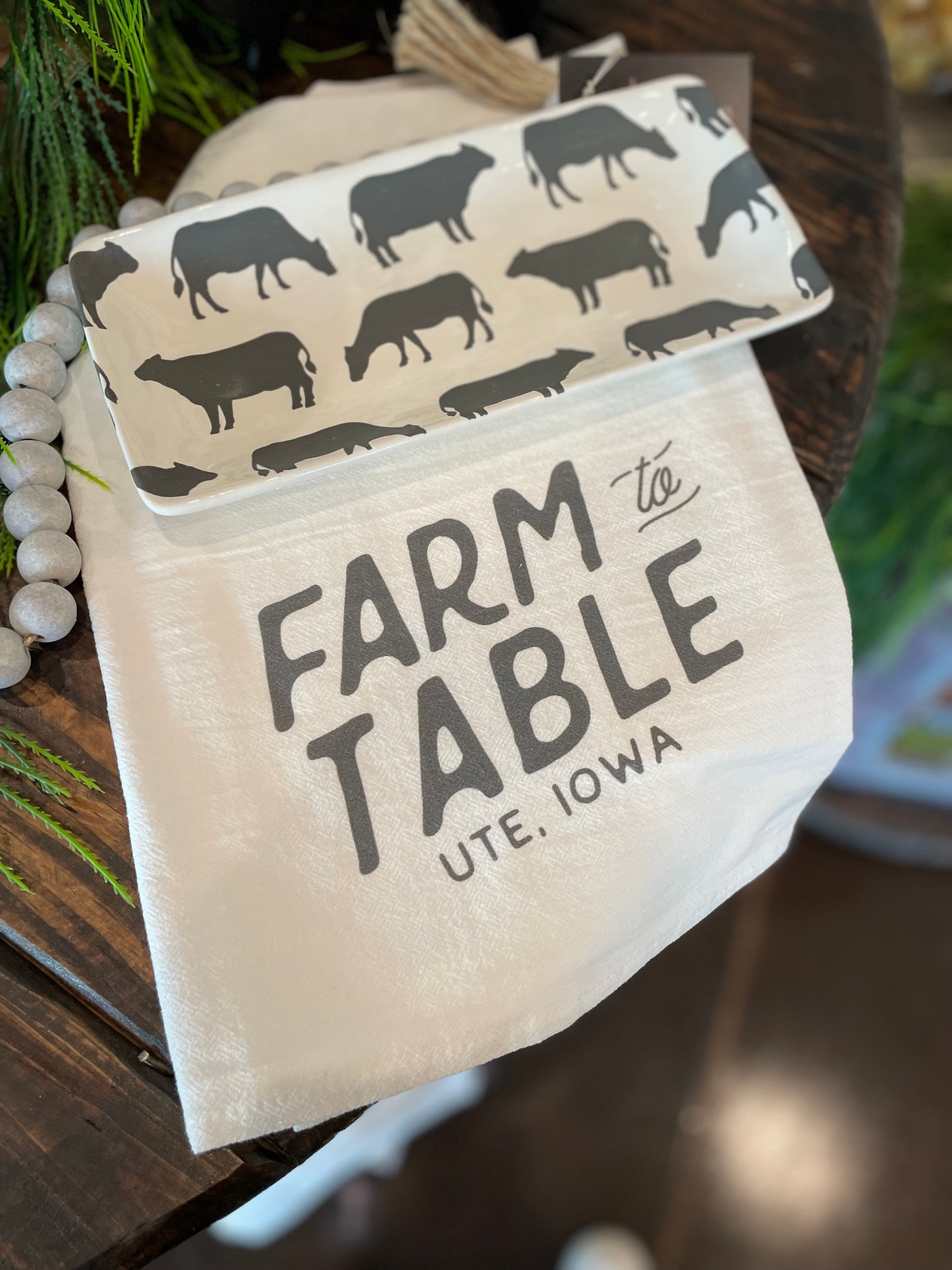 Farm to Table Ute Iowa Tea Towel