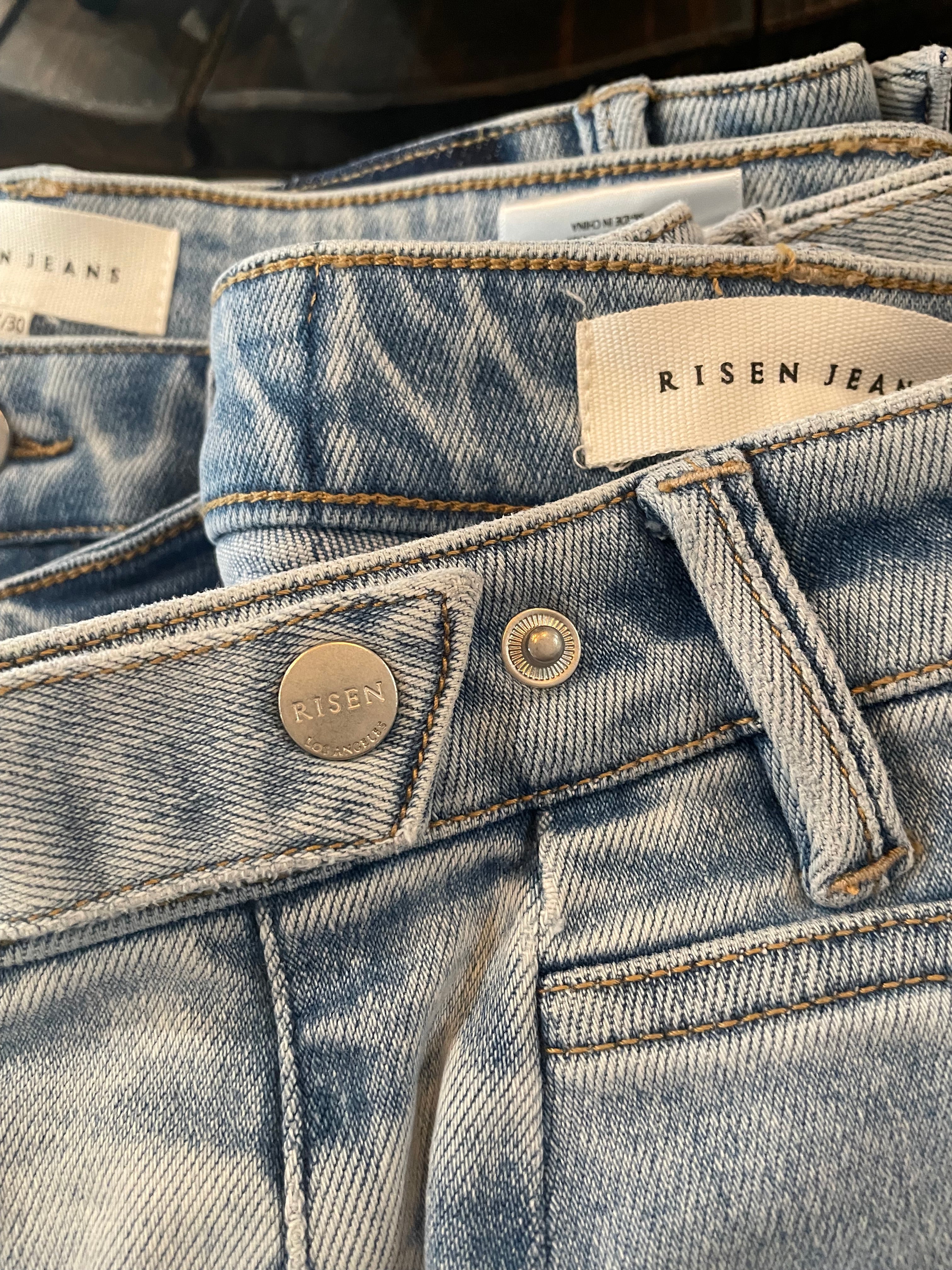 Risen High Rise Crop Length Barrel Jeans