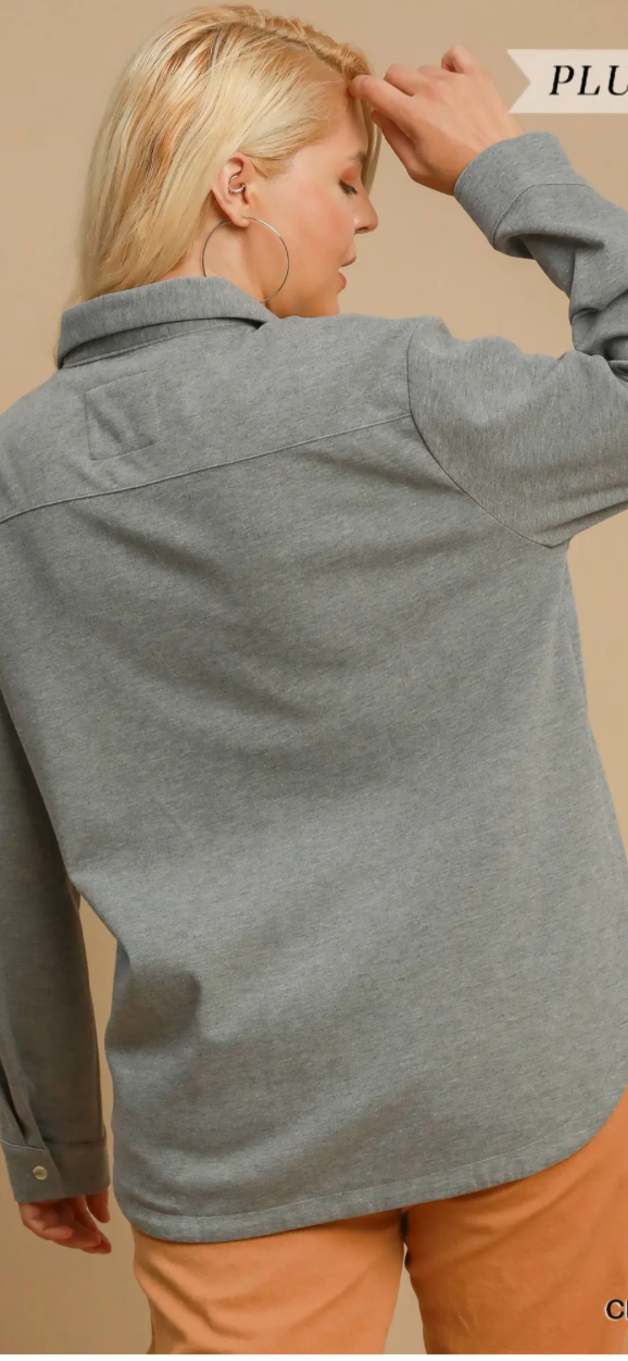 Luxeknit Oversized Shirt Jacket