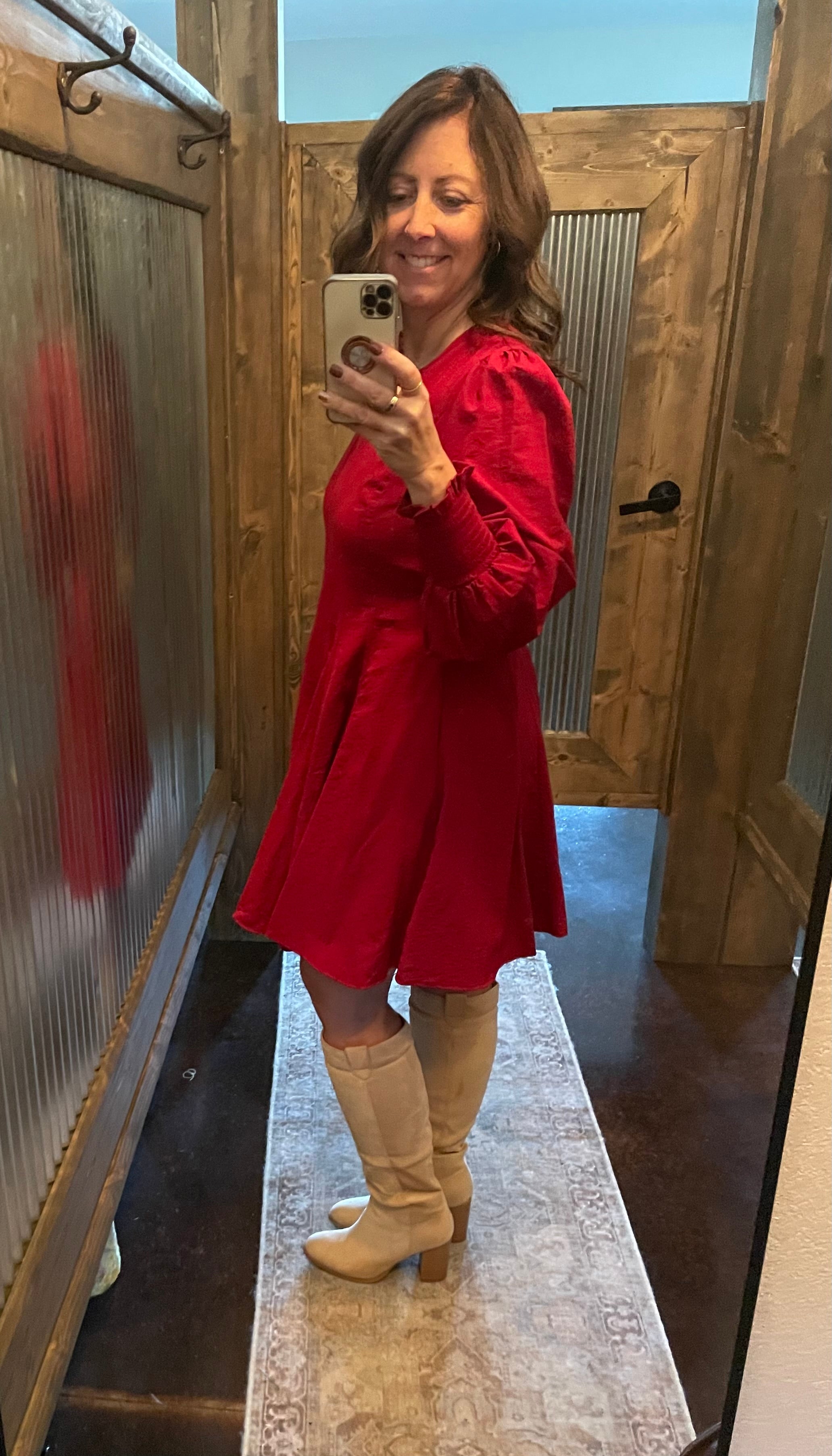 FIT AND FLARE MINI DRESS