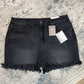 Plus Mid Rise Black Shorts