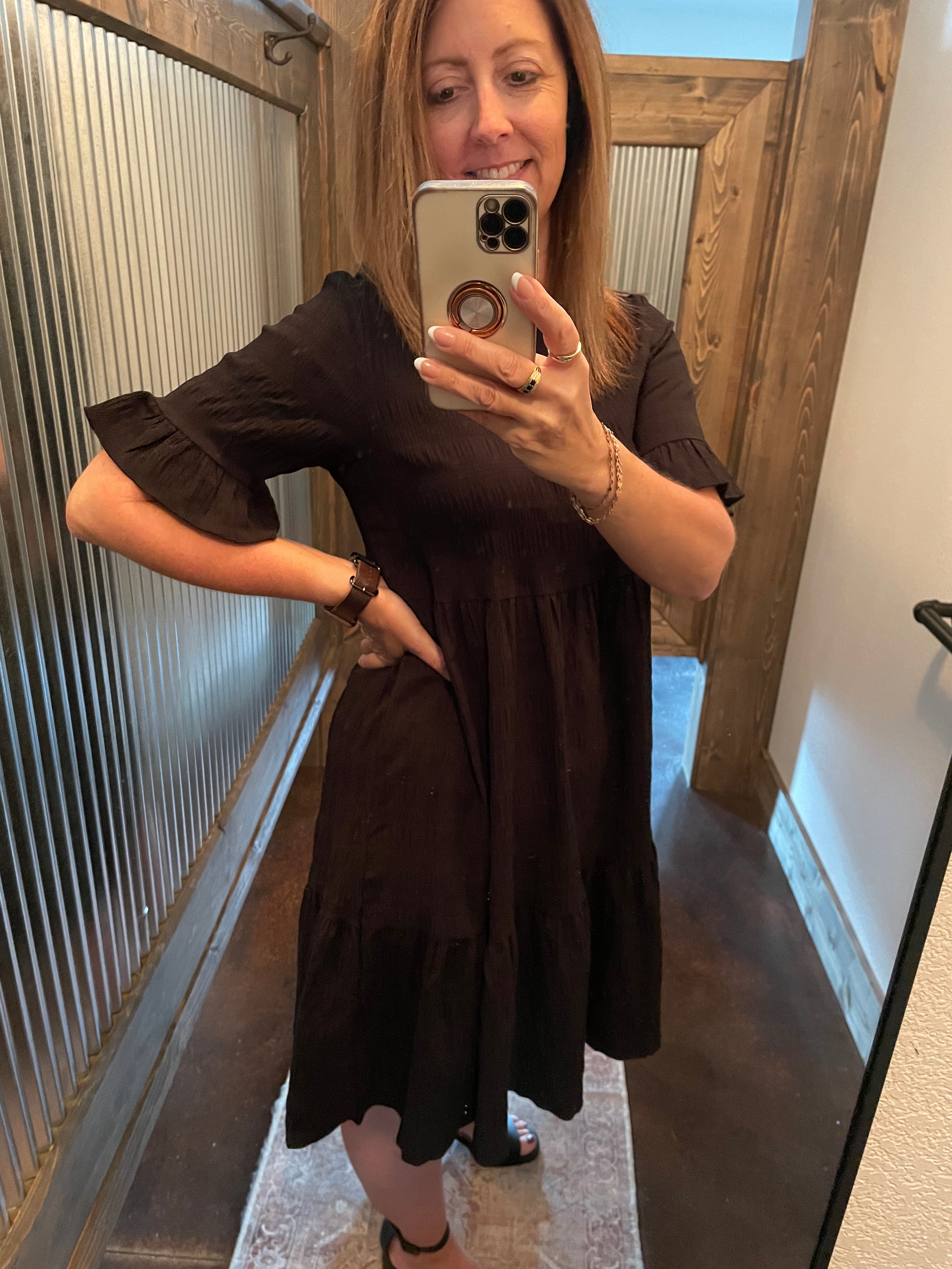 Flowy Loose Short Sleeve Dress