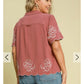 Linen Floral Top