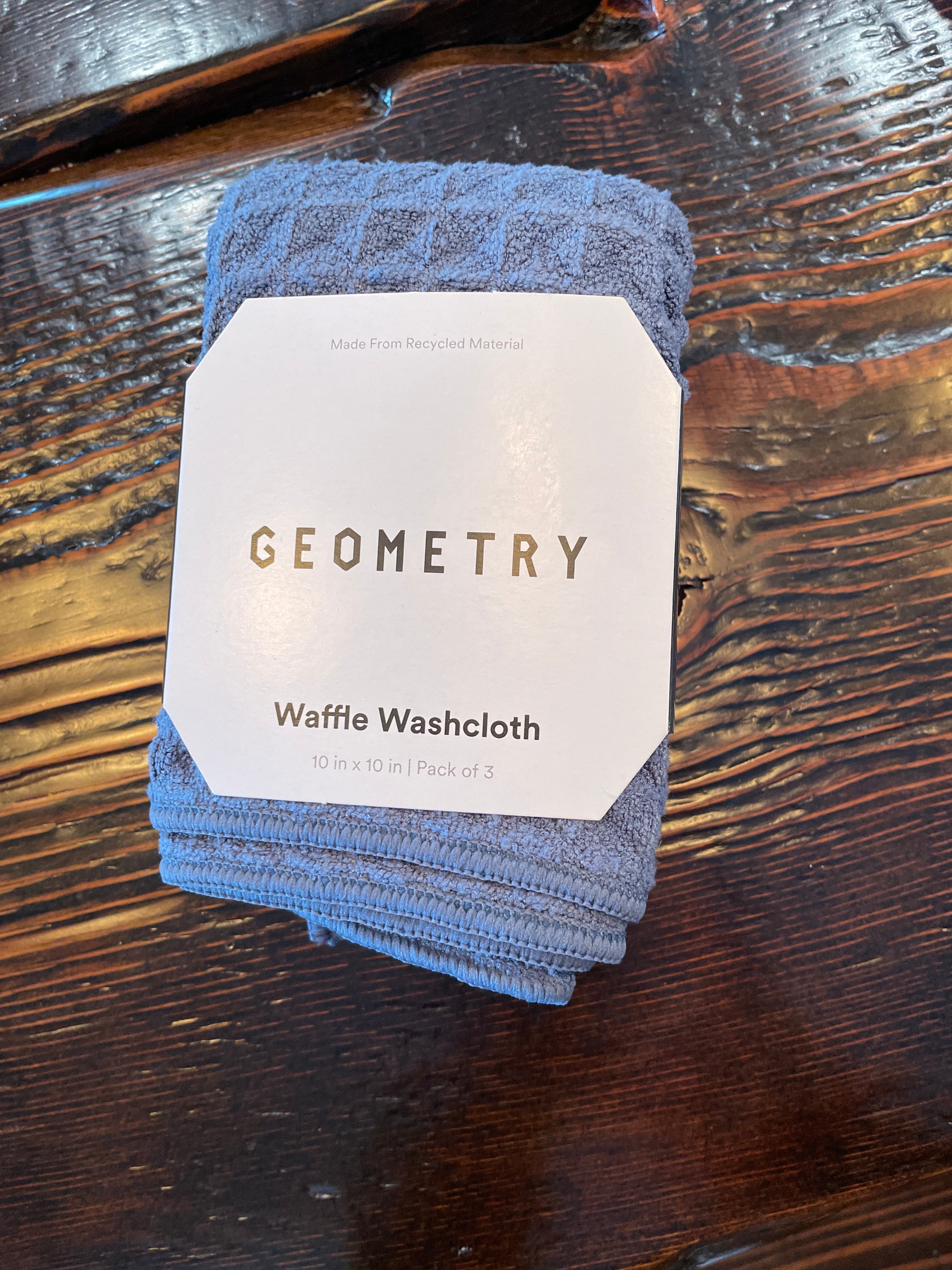 Geometry Waffle Washcloth Set