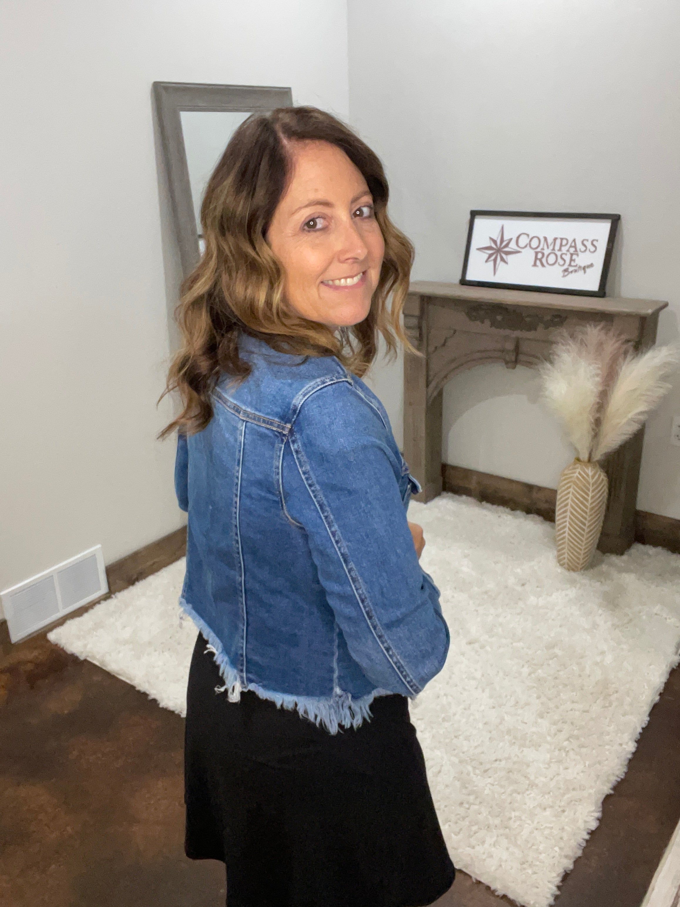 Fray Hem Denim Jacket