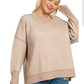 Exposed Seam Two-Tone Sweater