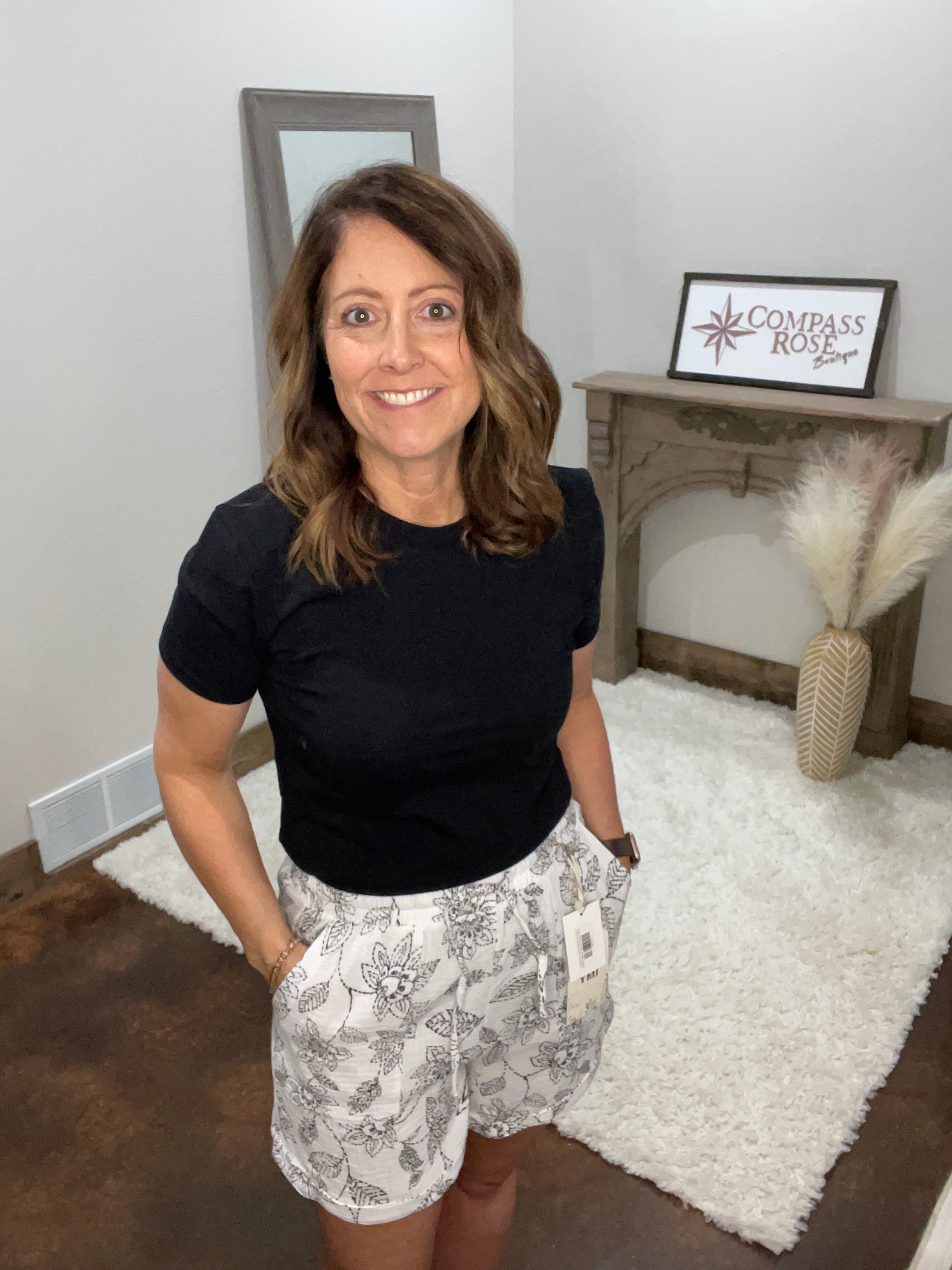 Double Gauze Drawstring Banded Hem Shorts