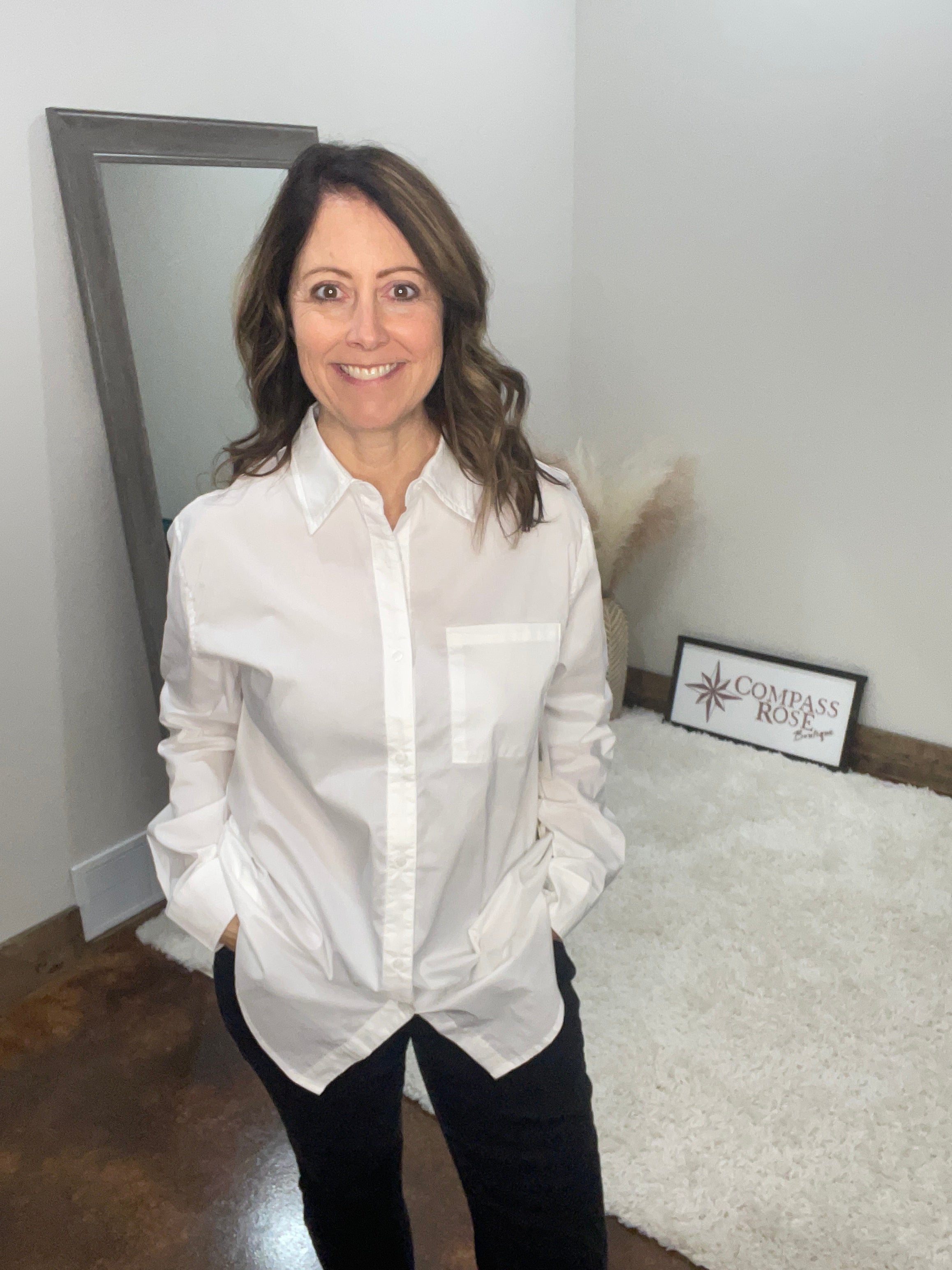 Classic Collared Button Down Poplin Shirts