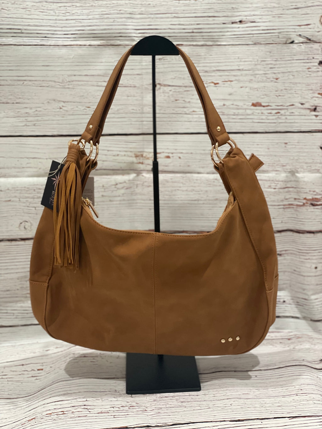 Hazel Hobo Shoulder Bag with Tassel