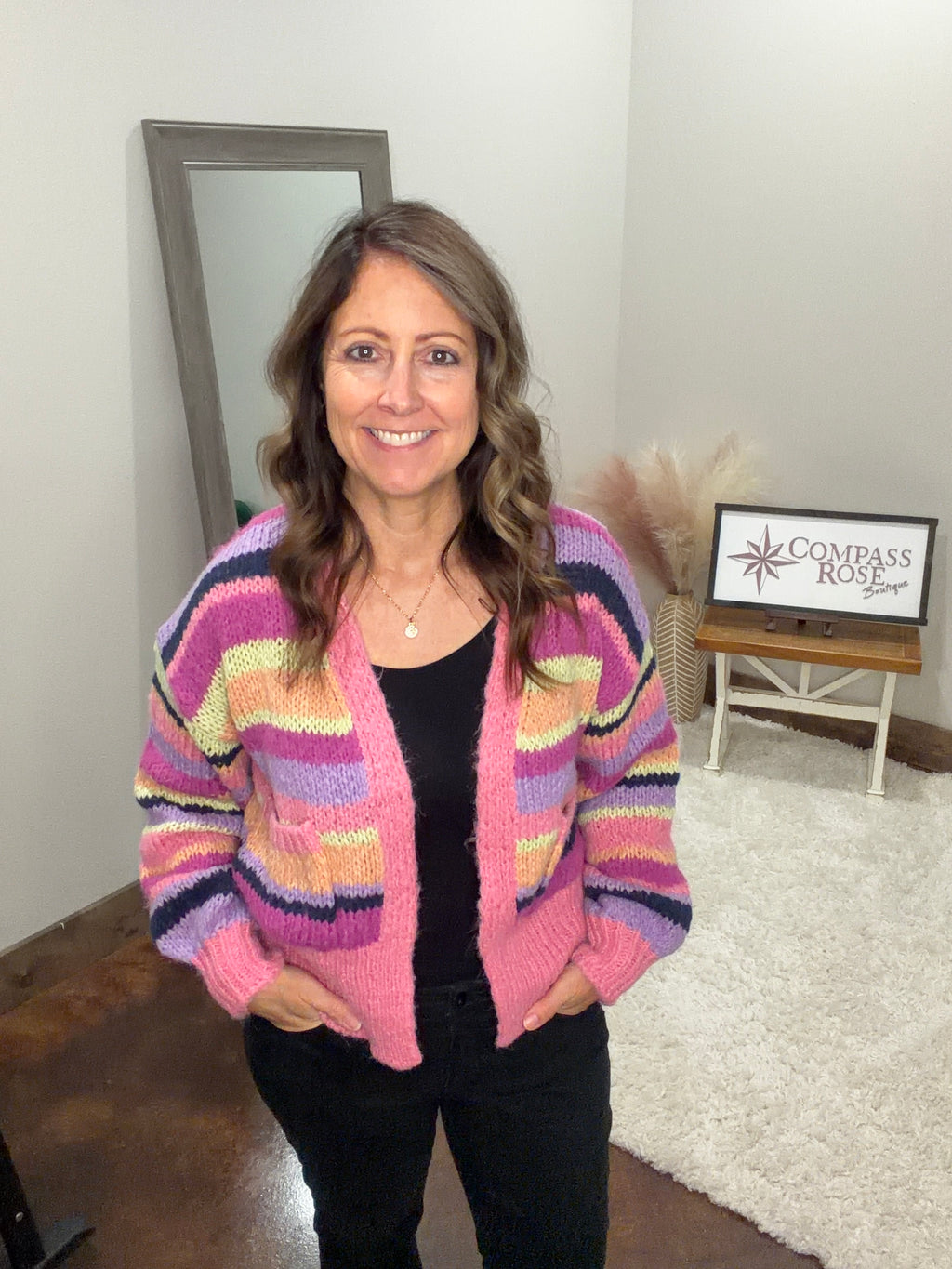 Vibrant Striped Cardigan