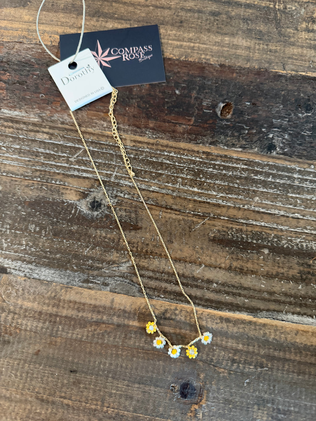 Multi Flower Pendant Necklace