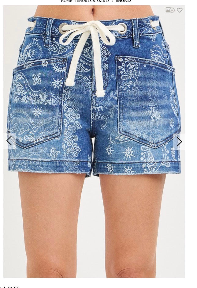 Risen Paisley Print Shorts