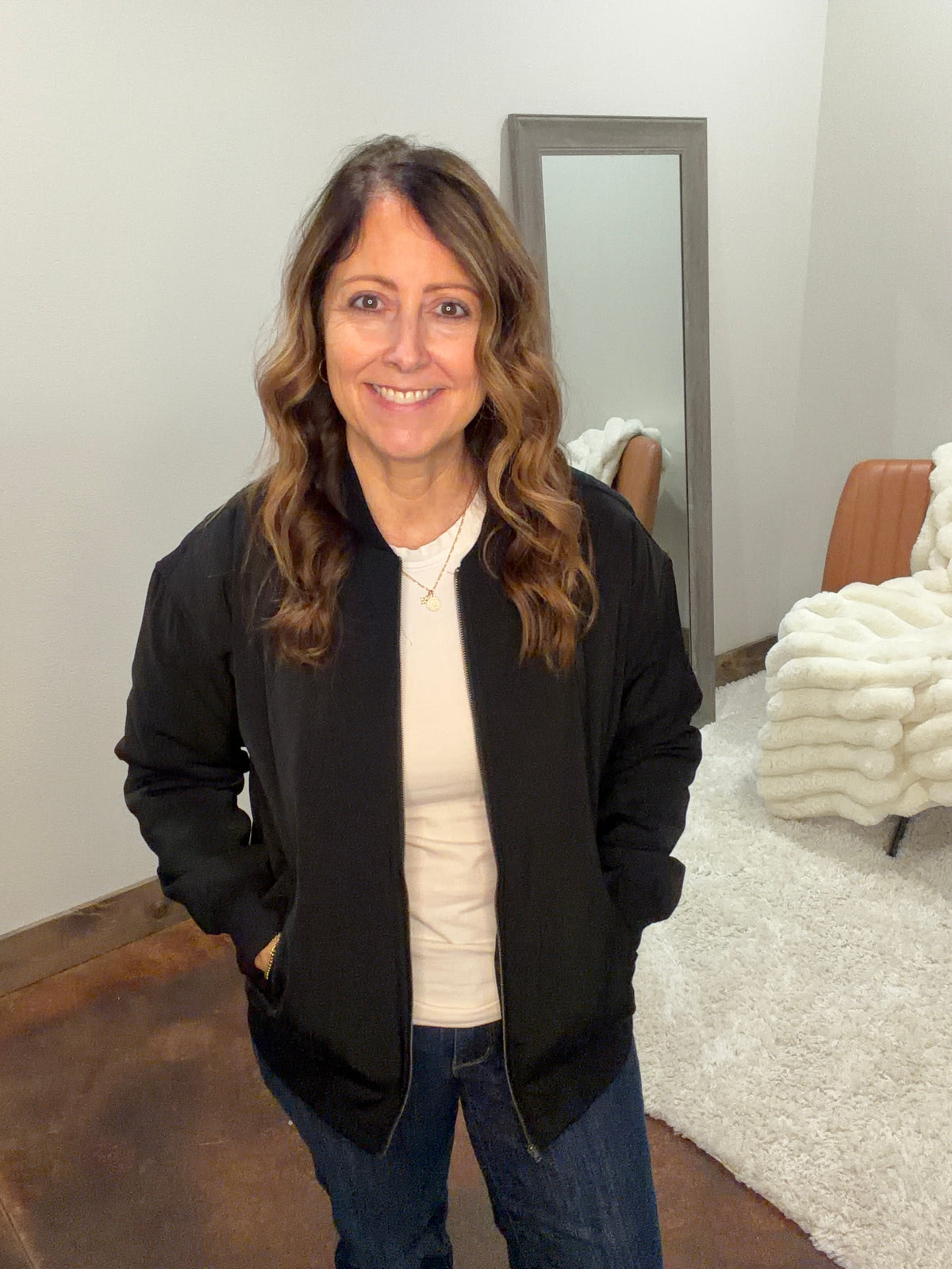 Drop Shoulder Bomber Jacket