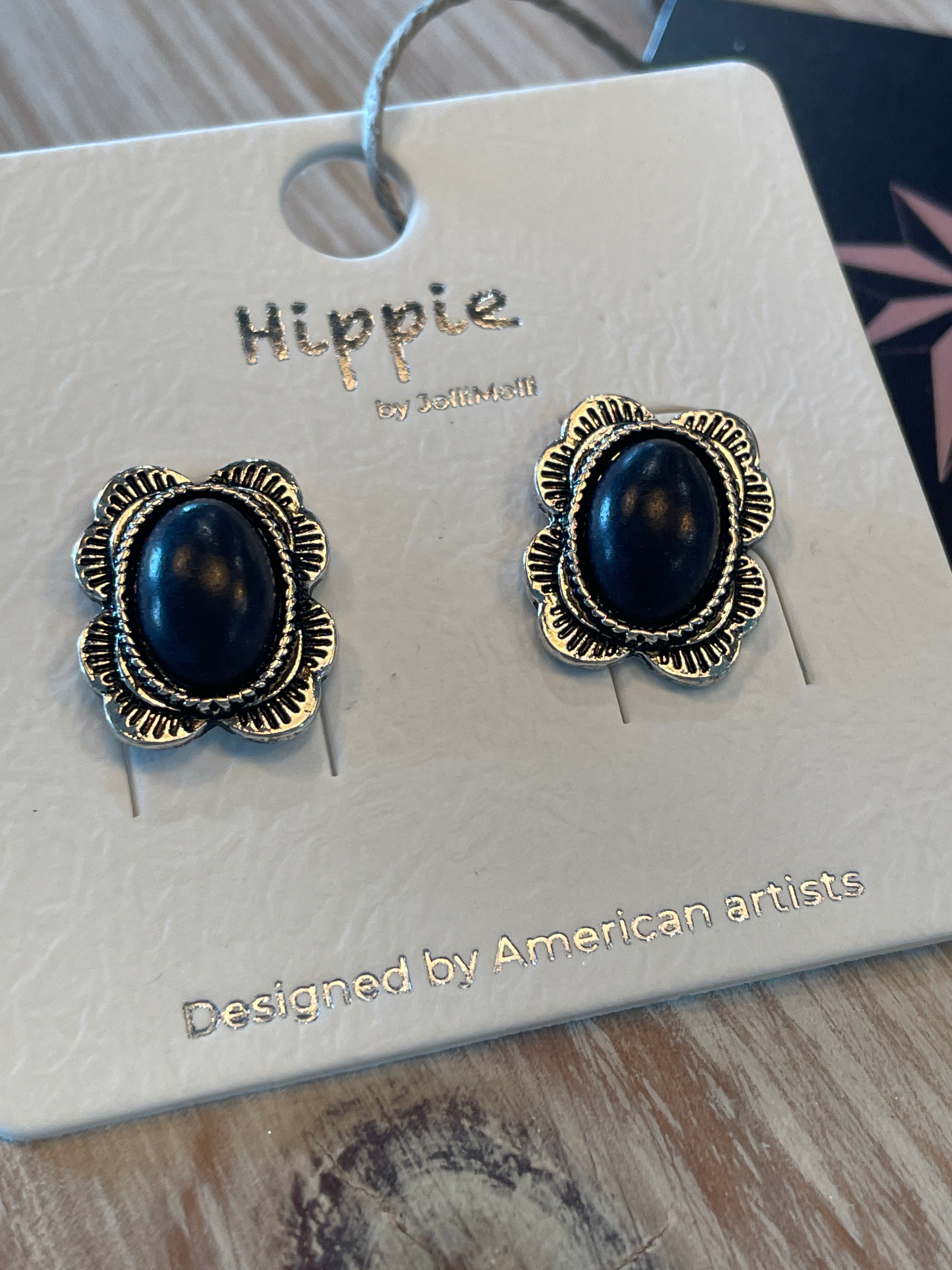 Black Stone Earrings