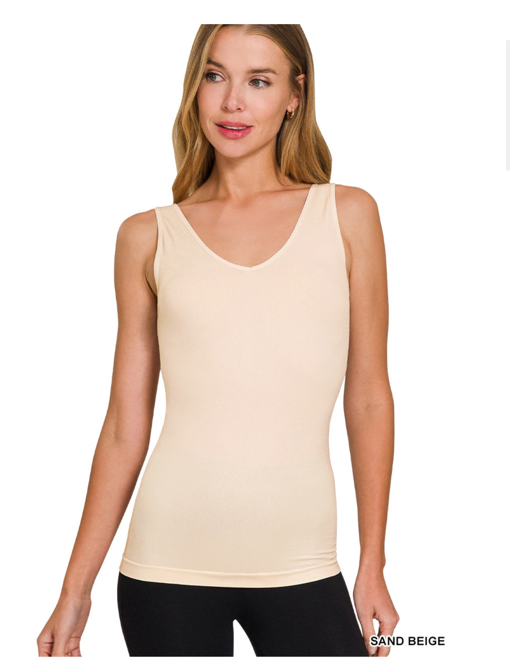 Front & Back 2-Way V-Neck/U-Neck Seamless Tank