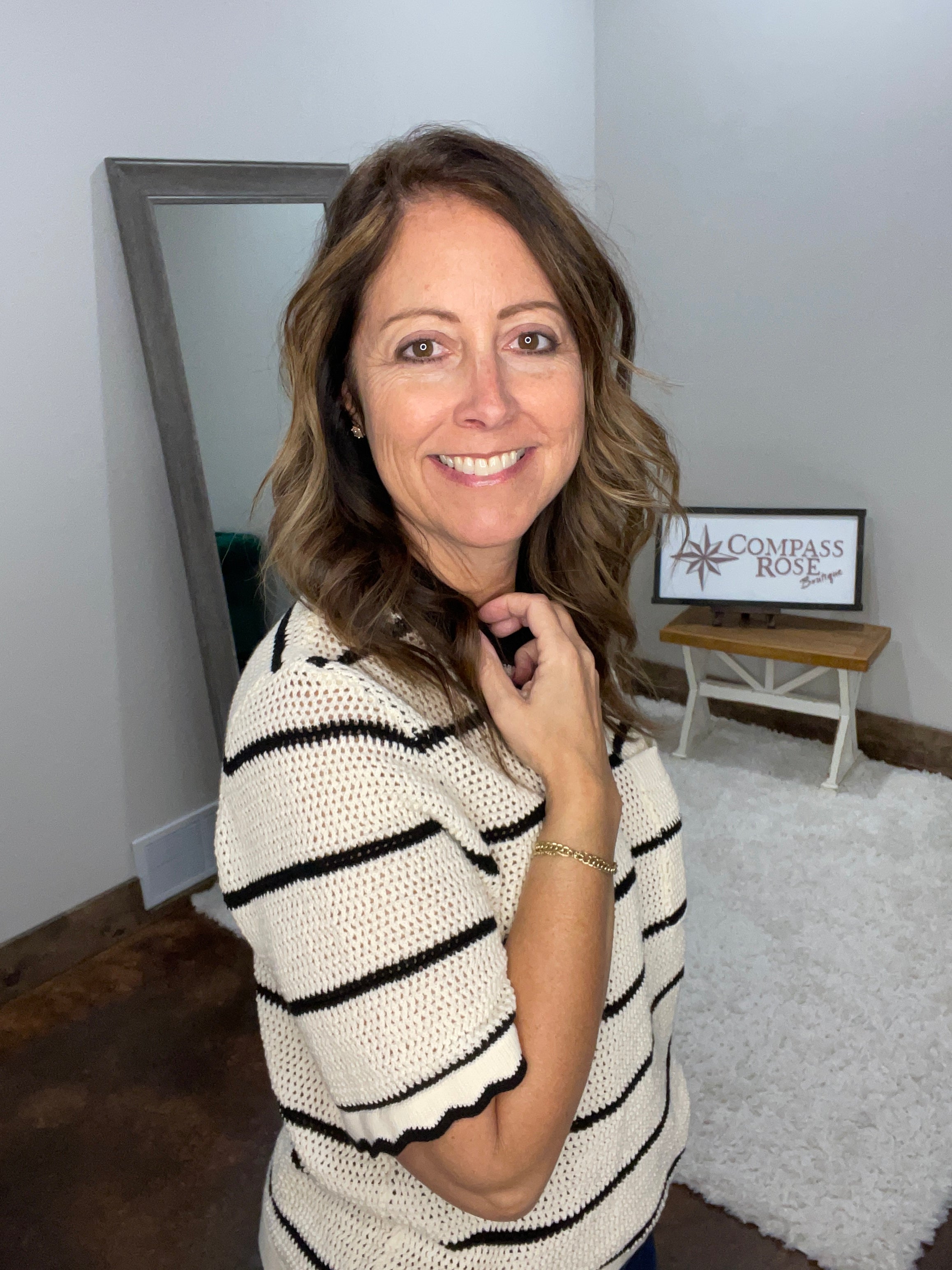 Short-Sleeve Knit Top