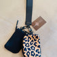 Dual Pouch Wristlet Keychain Wallet