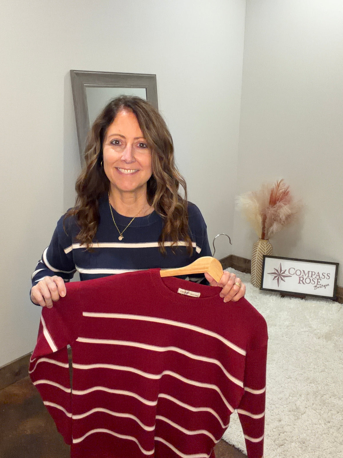 Viscose Striped Sweater