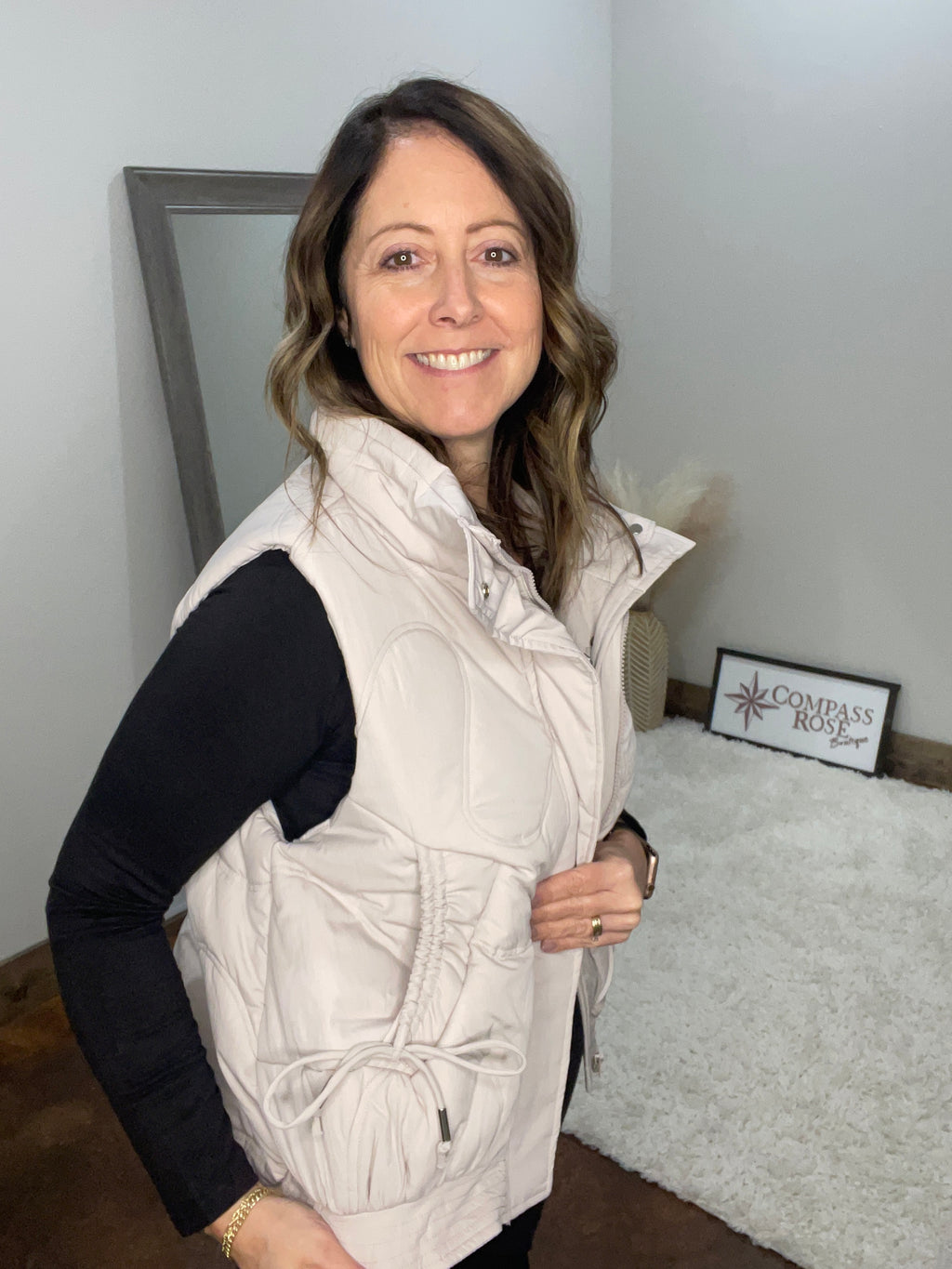 High Neck Quilted Puffer Vest