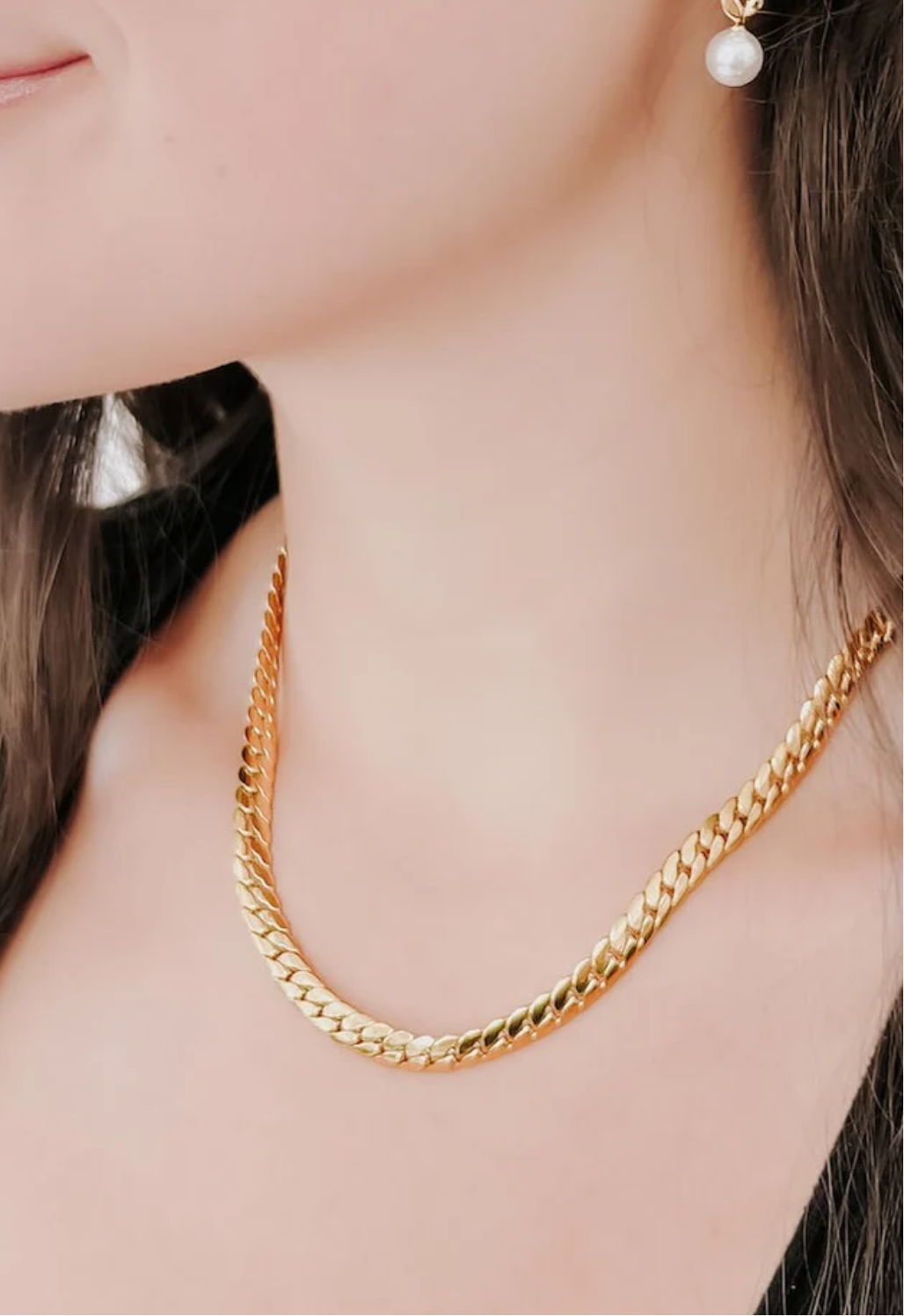 Essential Curb Chain Link Necklace - WATERPROOF