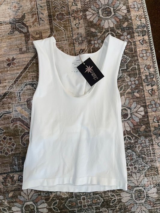 U-Neck Seamless Cropped Tank Top