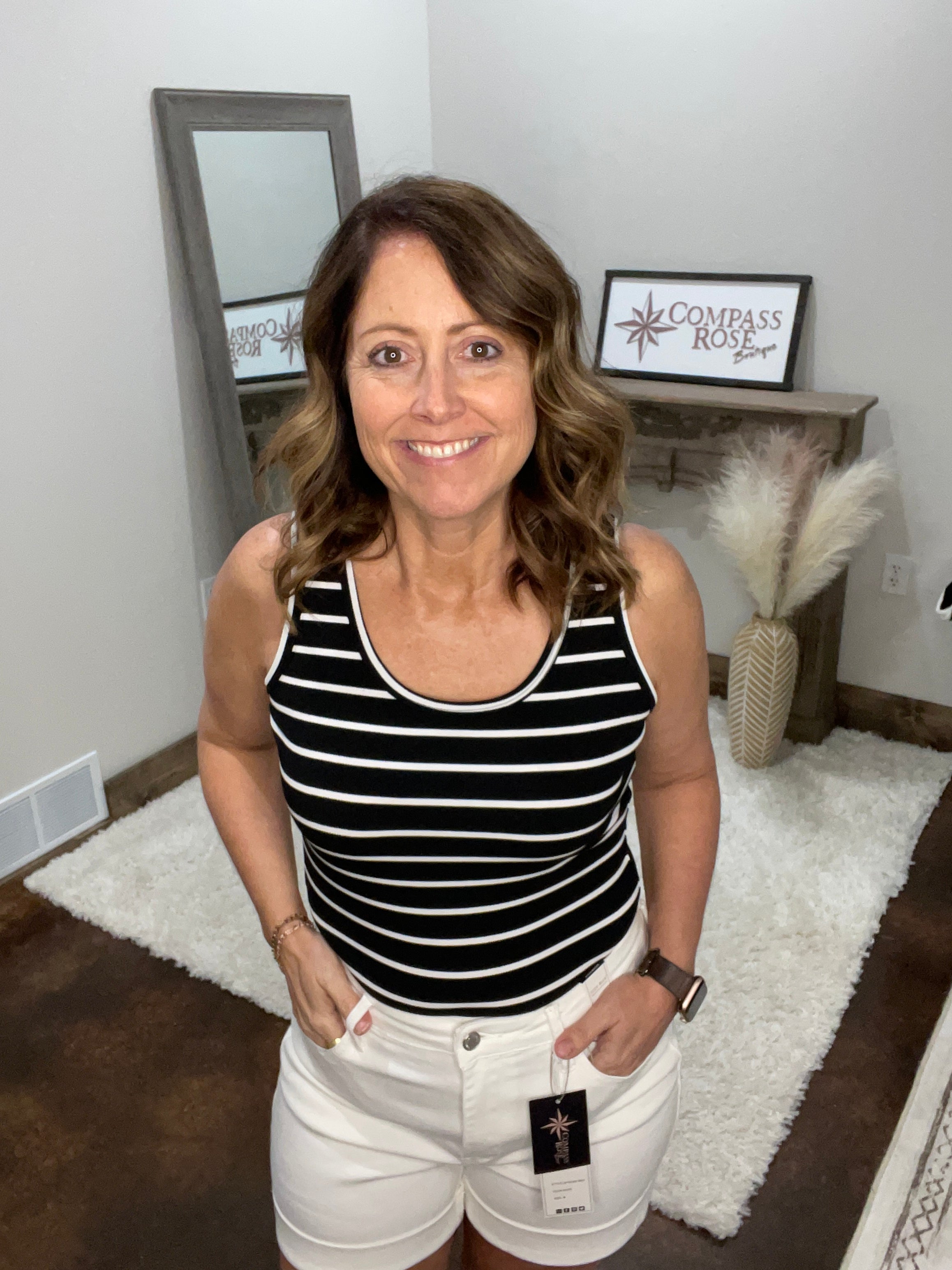 Sleeveless Striped Top