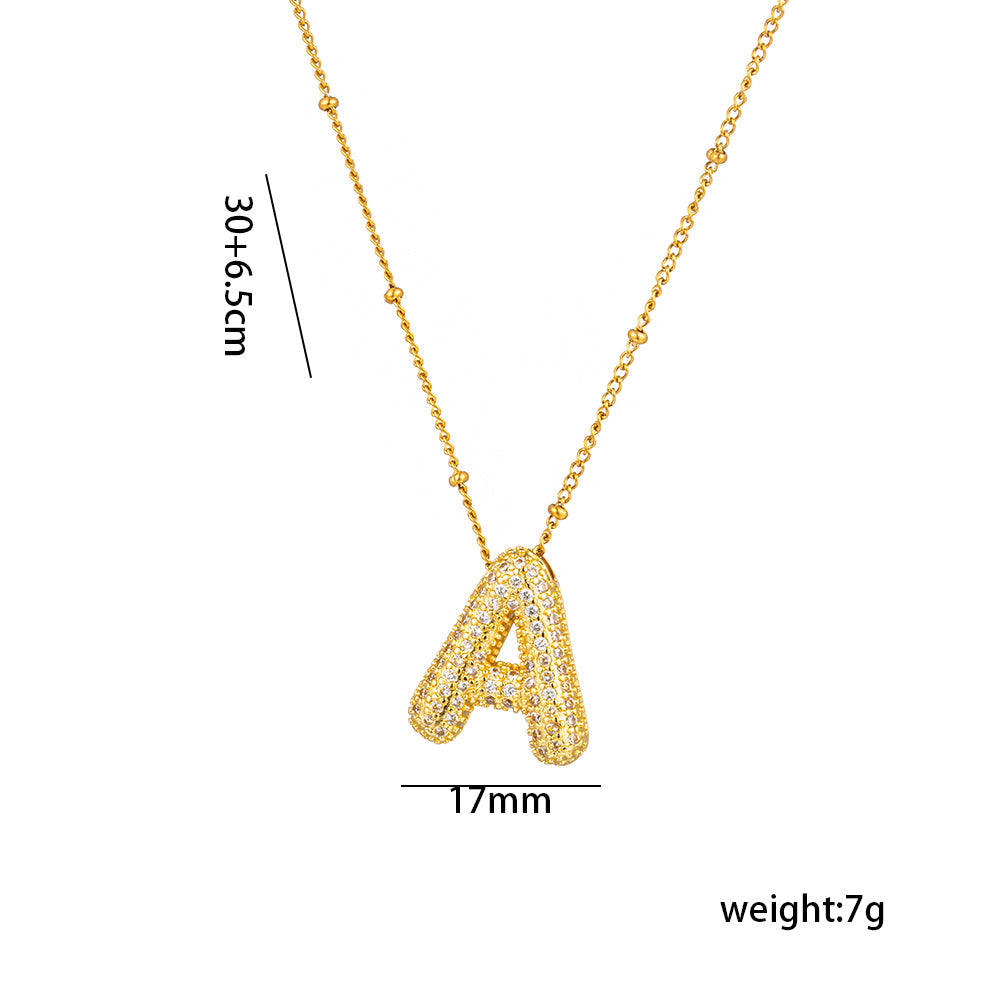Bubble Initial necklace