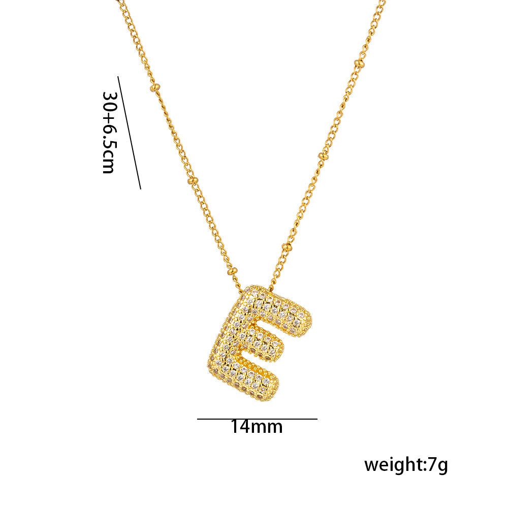 Bubble Initial necklace