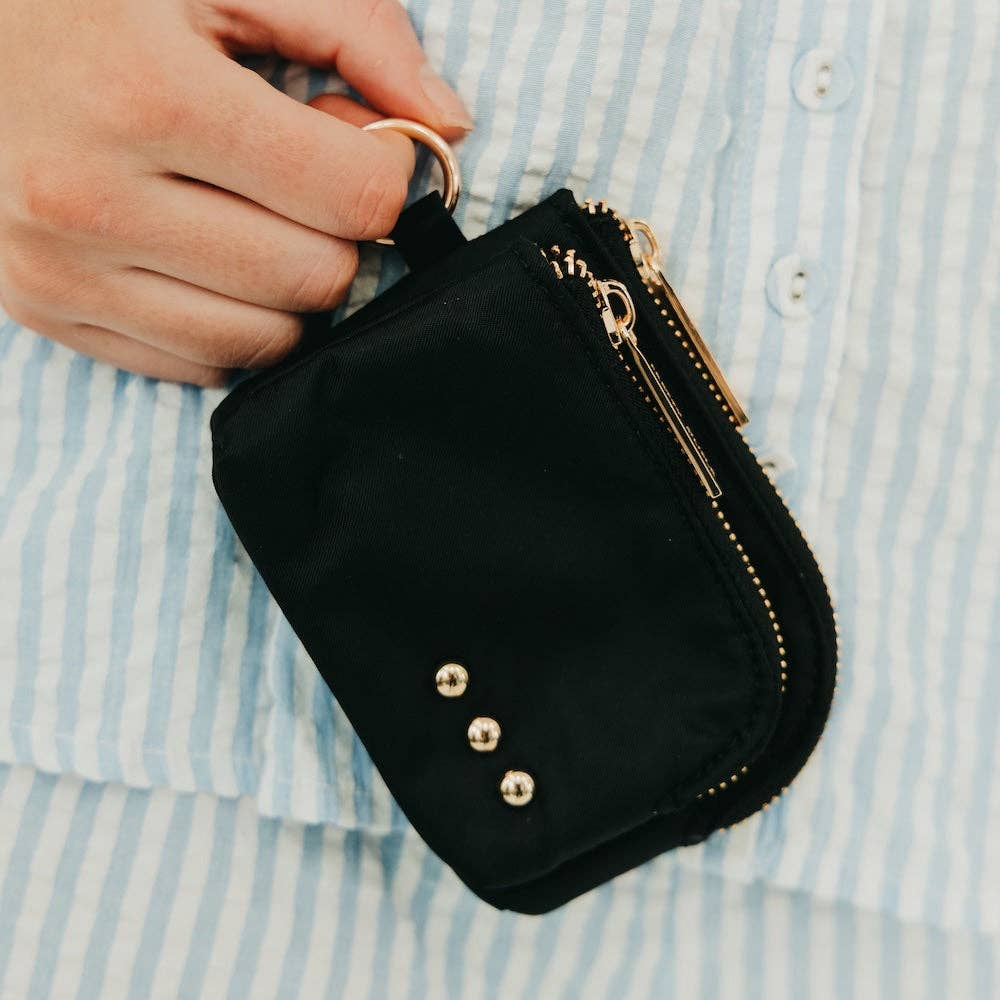 Nylon Cameron Double Zip Card Wallet