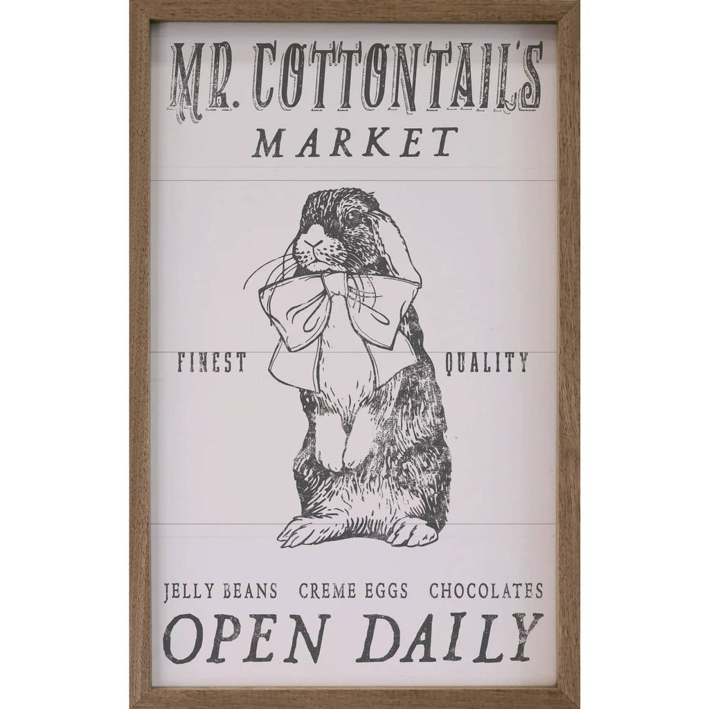 Mr Cottontails Market Bunny White: 5 x 8 x 1.5