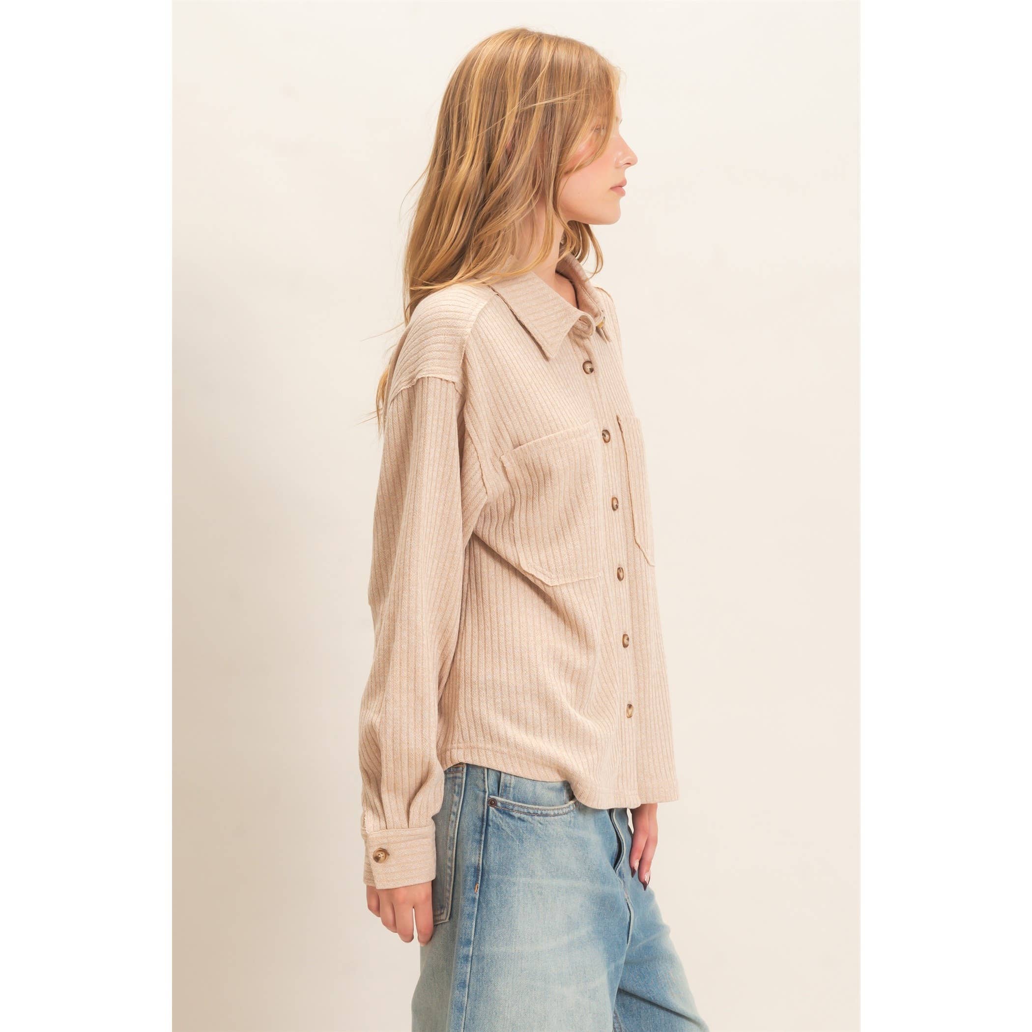 Corduroy Button-Up Shirt