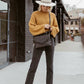 Sloane Flapover Crossbody w/ Whipstitch and Tassel