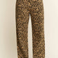 Leopard Print Denim Pants