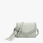 Sloane Flapover Crossbody w/ Whipstitch and Tassel