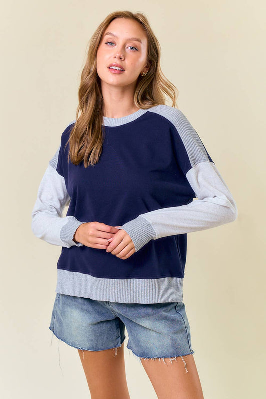 COLORBLOCK PULL-OVER TOP