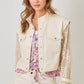 Crochet Sleeve Utility Jacket