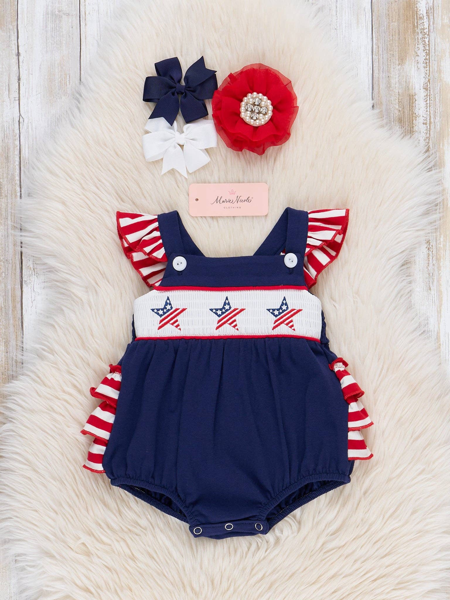 American Stars Smocked Romper