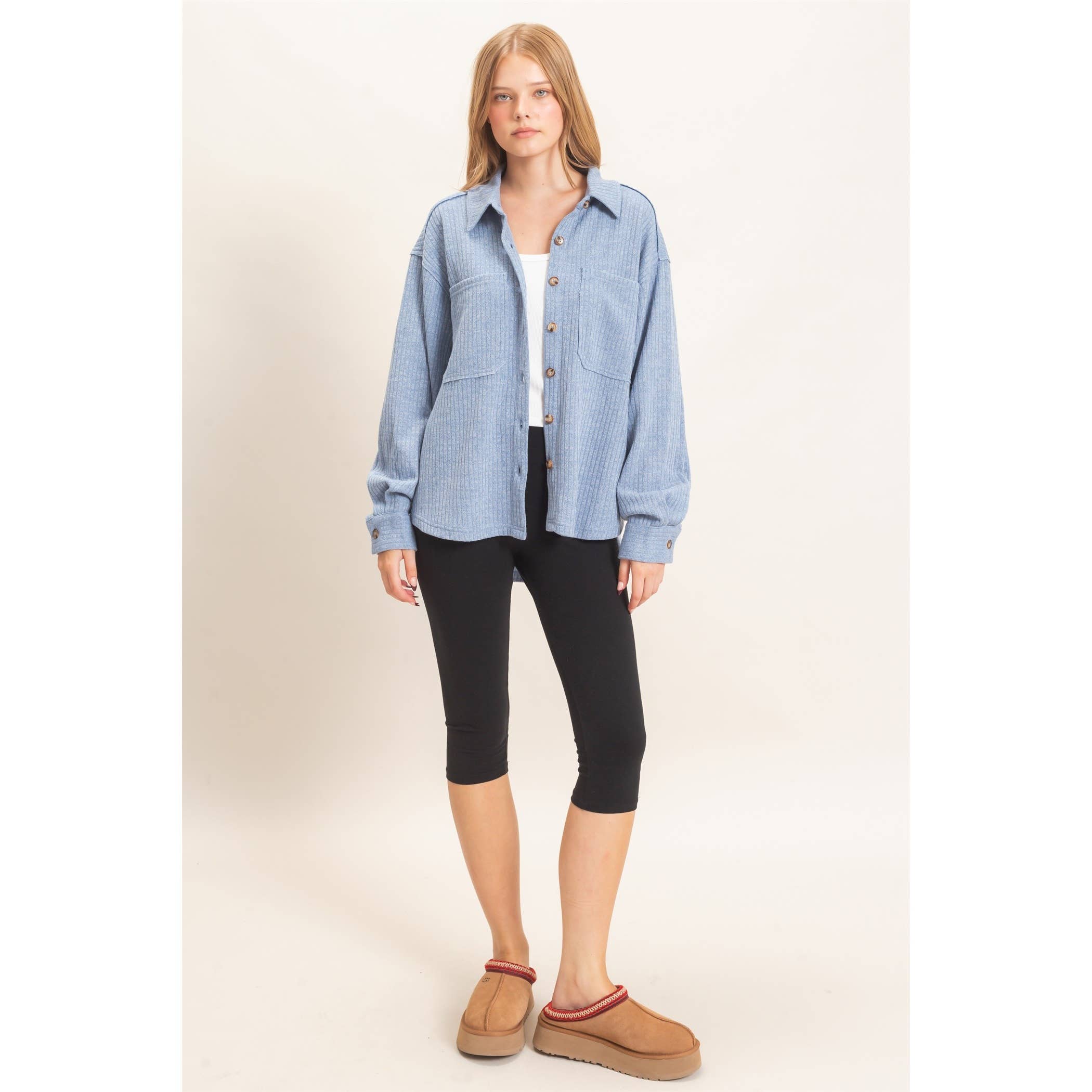 Corduroy Button-Up Shirt