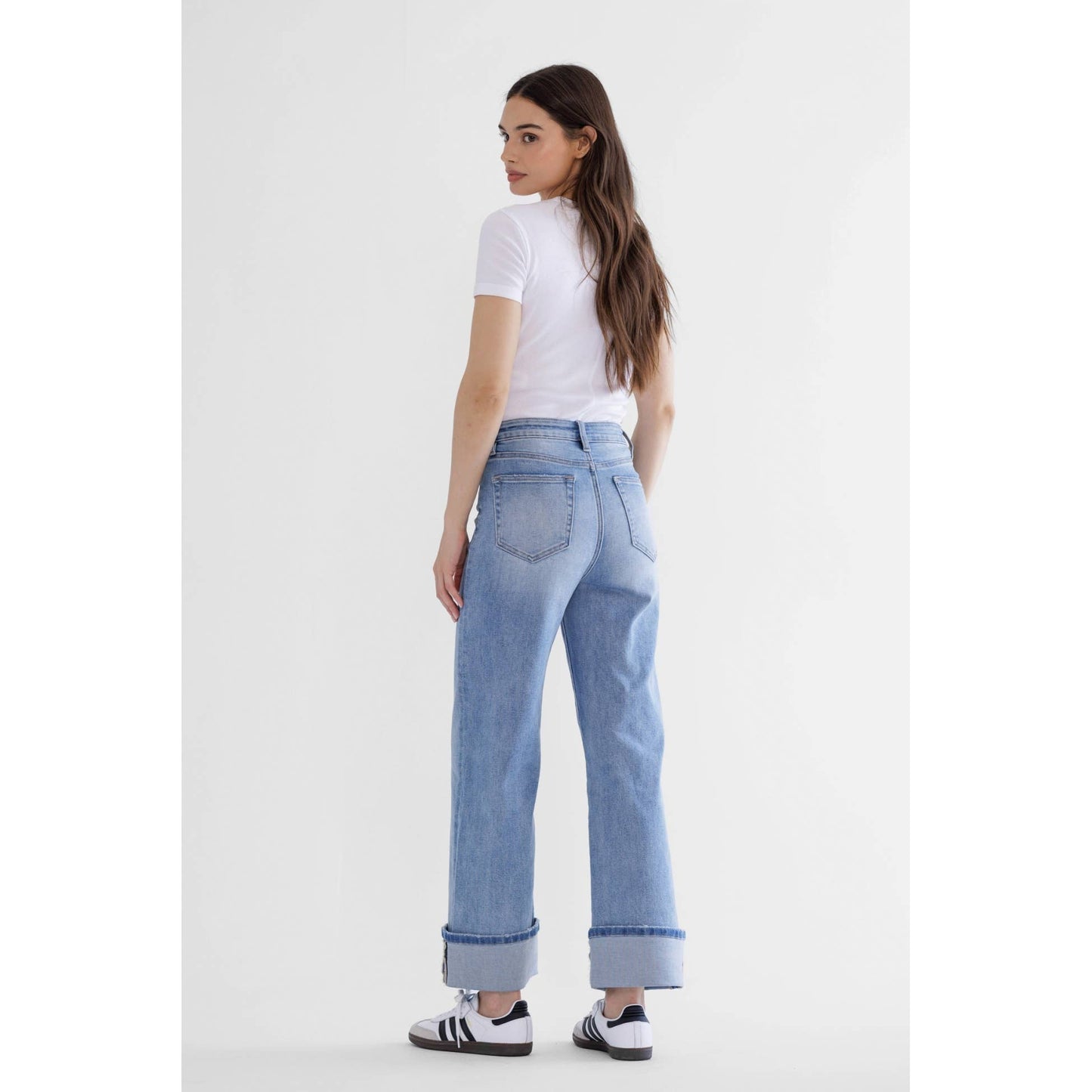 Super High Wide Leg w/ Cuff Hem