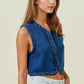 Braided Denim Vest
