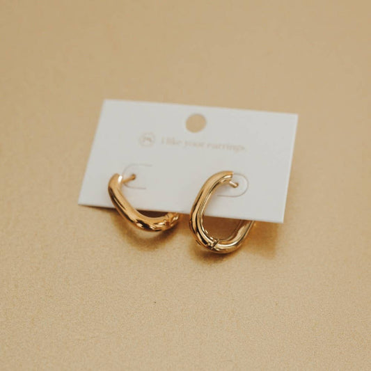 Flirty Fantasy Oval Hoop Earrings -WATERPROOF