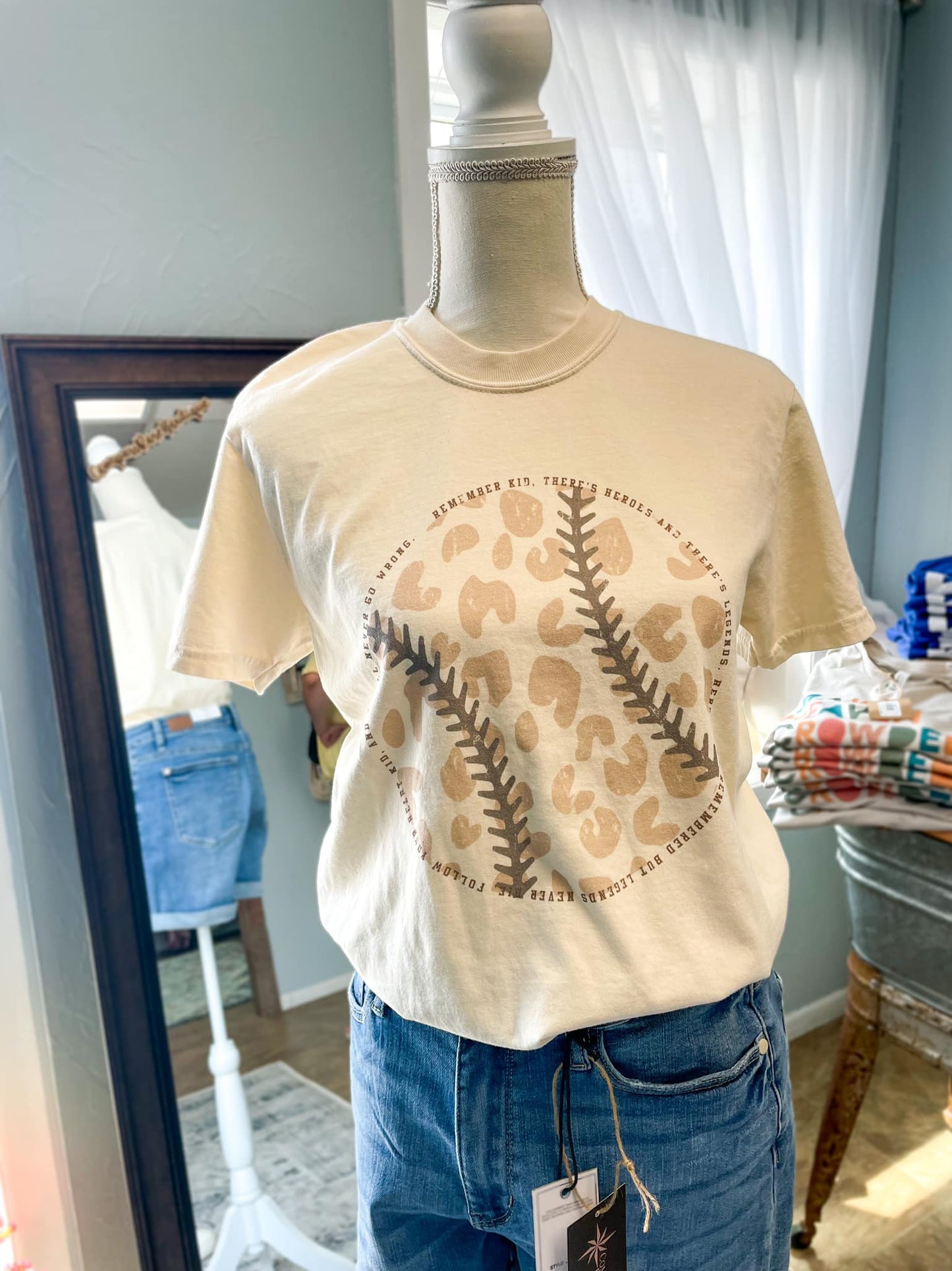 Cheetah Baseball Graphic Tee